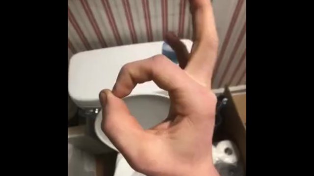 Smooth shaved teen's cock exposed