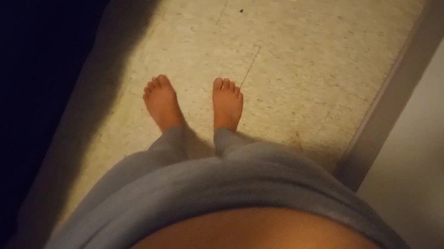 Big Belly POV with Bare Feet Delight