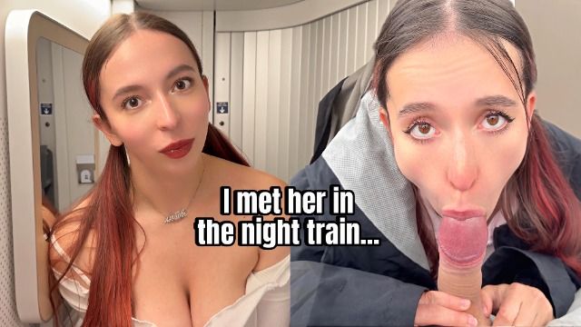 Late Night Train Encounter with a Risky Girl Who Thrills in Public Cable Way Adventures