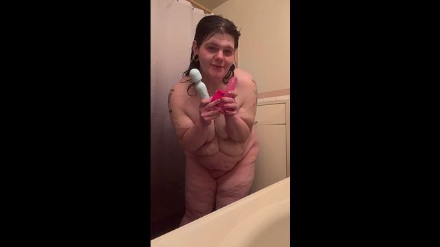 Curvy Sage gets wet and soapy in the shower