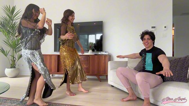 Two Arabic MILFs Alina Angel & Sasha Pearl Dance and Get It On with Youssef Khalil