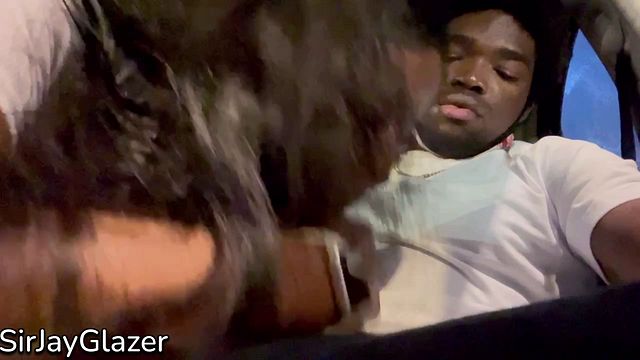 Public blowjob before dining at the restaurant