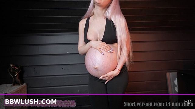 Pregnant Curvy Babe Shows Off Huge Belly in Tight Clothes - Taboo Reality Scenes