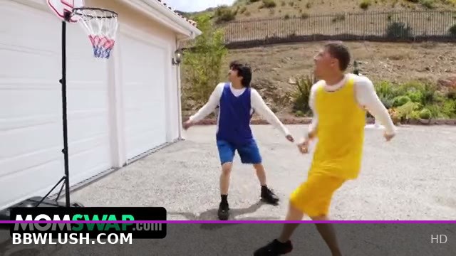 Basketball Game Turns Into a Stepmom Foursome Orgy with Hot Curvy MILFs